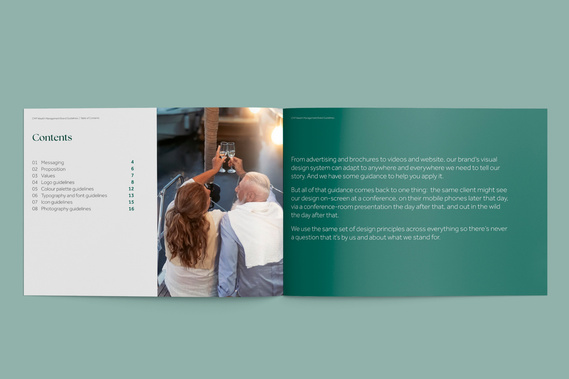CMP Wealth Management Brand Guidelines spread