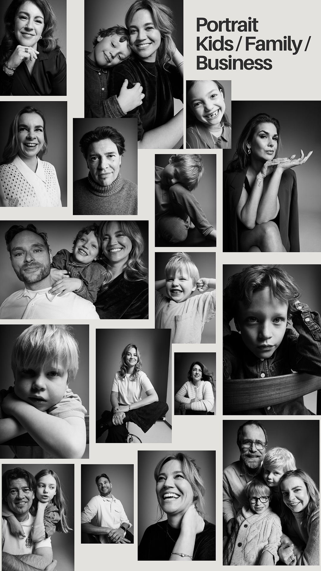 familie en vriendengroep fotoshoot, editorial, zwart wit portretten voor familie en groepen. fotograaf Amsterdam 