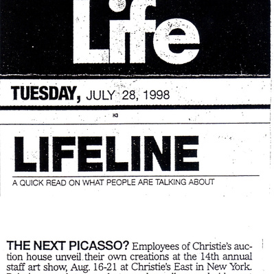 USA Today's press release of Christie's Staff Exhibition.