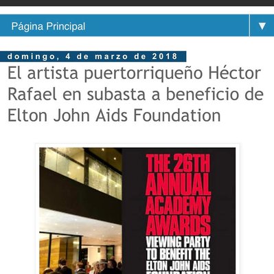 Puerto Rico Art News article about EJAF silent auction.