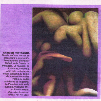 Primera Hora's press release of Revelaciones.