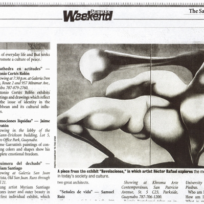 The San Juan Star press release of Revelaciones.