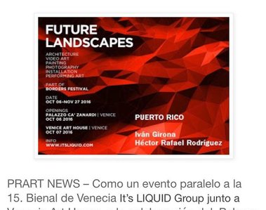 Article about Hector Rafael's participation in the group exhibition 