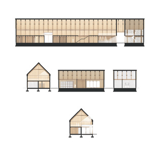 Sections showing each functional area of the winery.