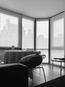 Lazy Sunday mornings. Apartment interior. TriBeCa, New York City. B&w photography of architecture.