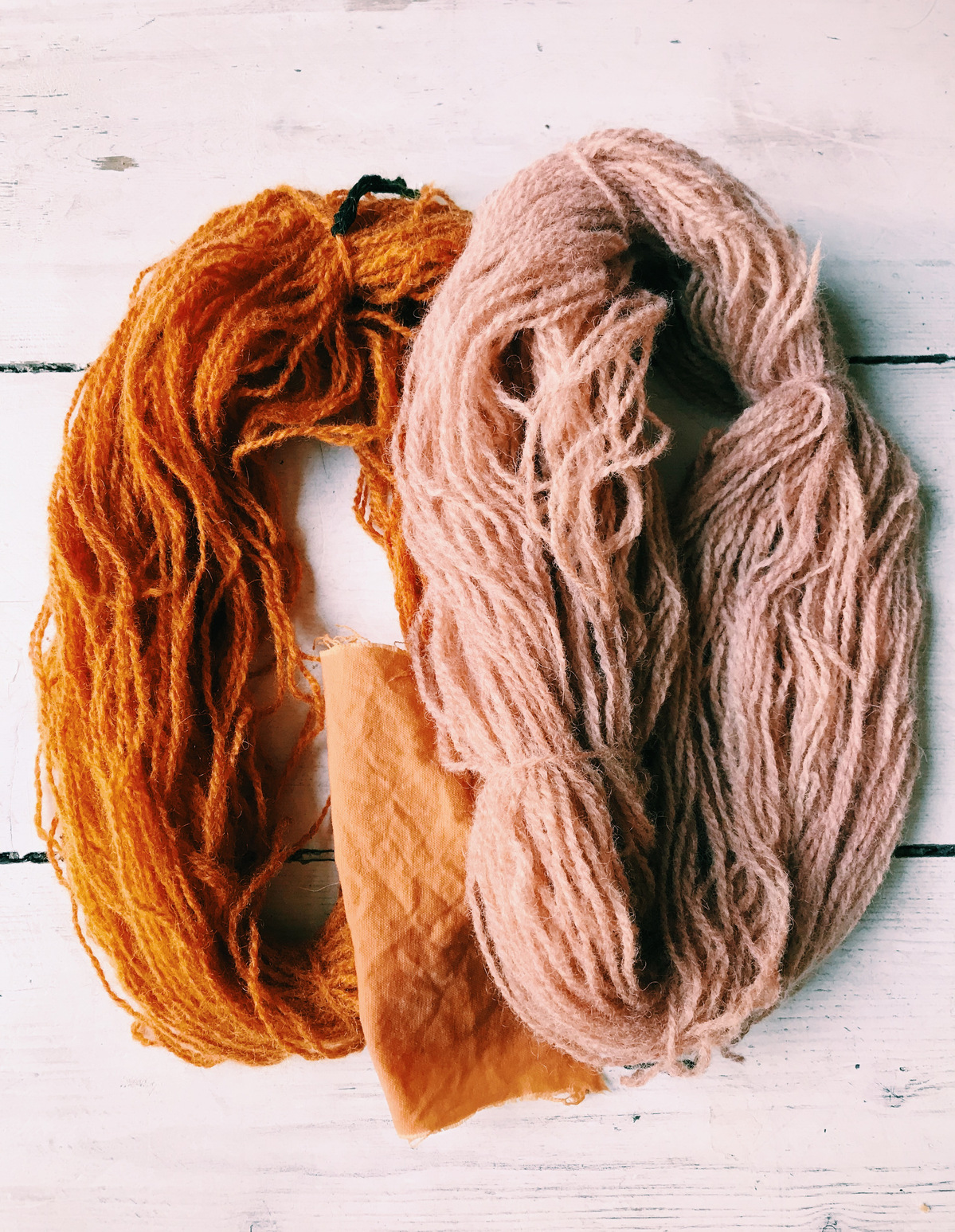 naturally dyed wool, avocado, onion skin