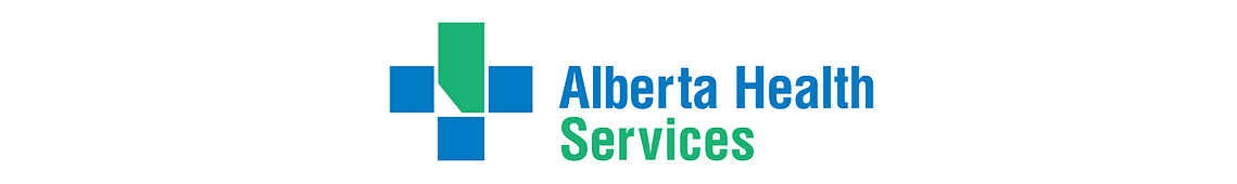 Alberta Health Services (AHS) logo, linking to trusted provincial healthcare resources recommended by Dr. Helen Dion for Calgary patients.