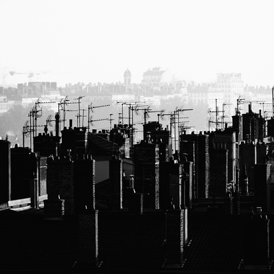 antennes sur toits de Lyon photo art