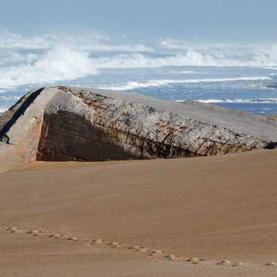 bunker sur la plage de Cap Breton a Labenne Ocean