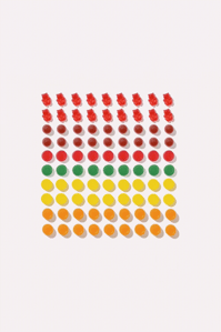 Nootrishop X Scott Uzoho -- product still-life photography of moving Gif of supplements making a calendar like formation being removed one by one 