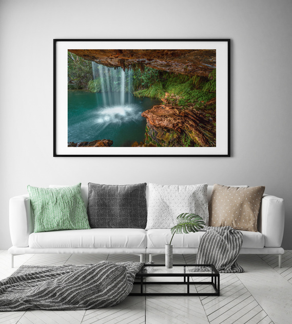 A framed fine art print of Fern Pool in Karijini National Park