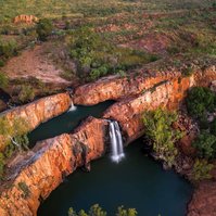 A picturesque waterfall in the Kimberley Region.