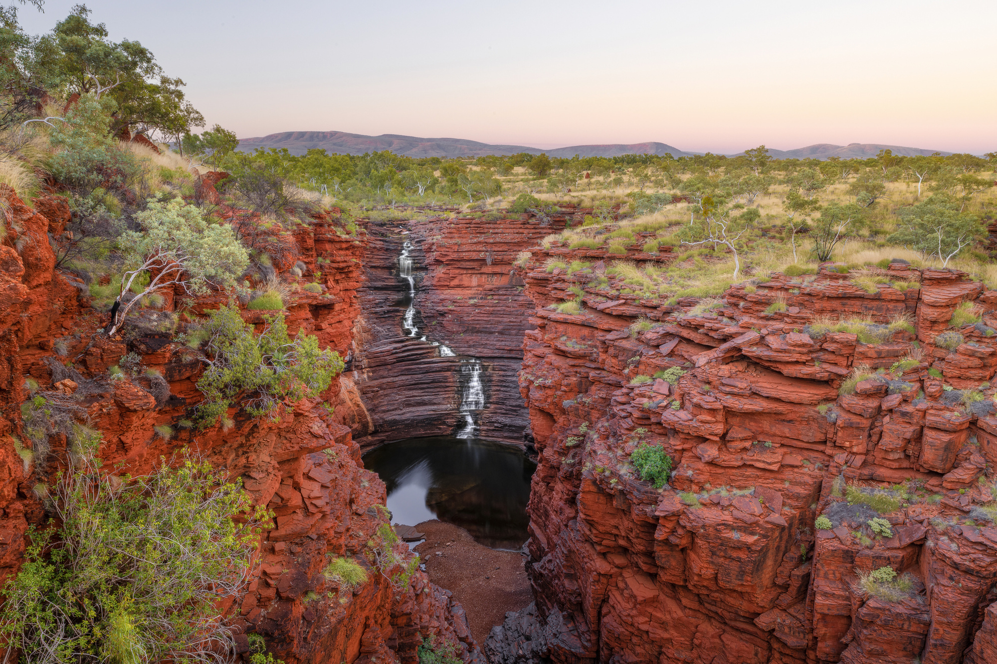 A view from the Joffre Gorge lookout in Karijini National Park.