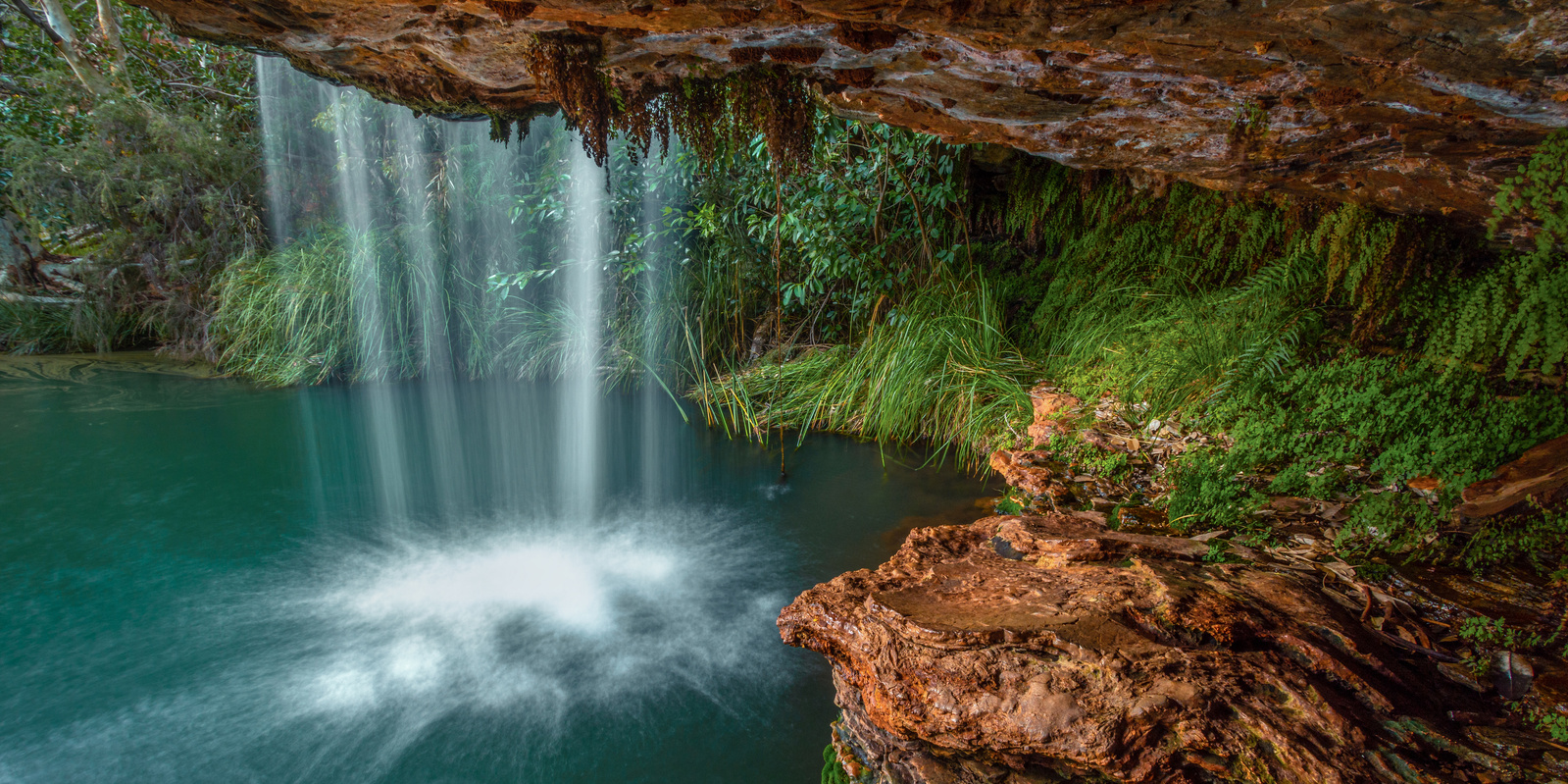 The Fern Pool waterfall at Karijini National Park.