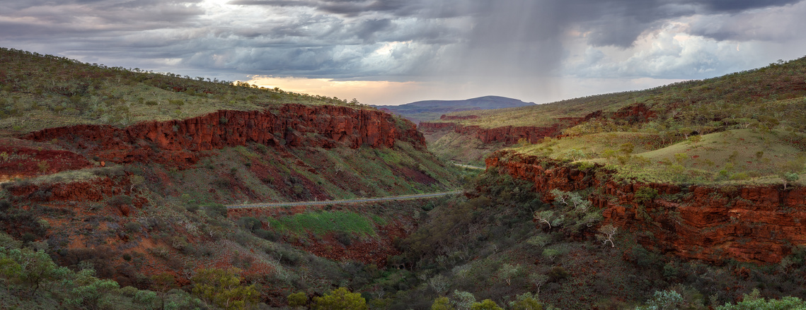 Munjina Gorge viewed from the Albert Tognolini Rest Area.