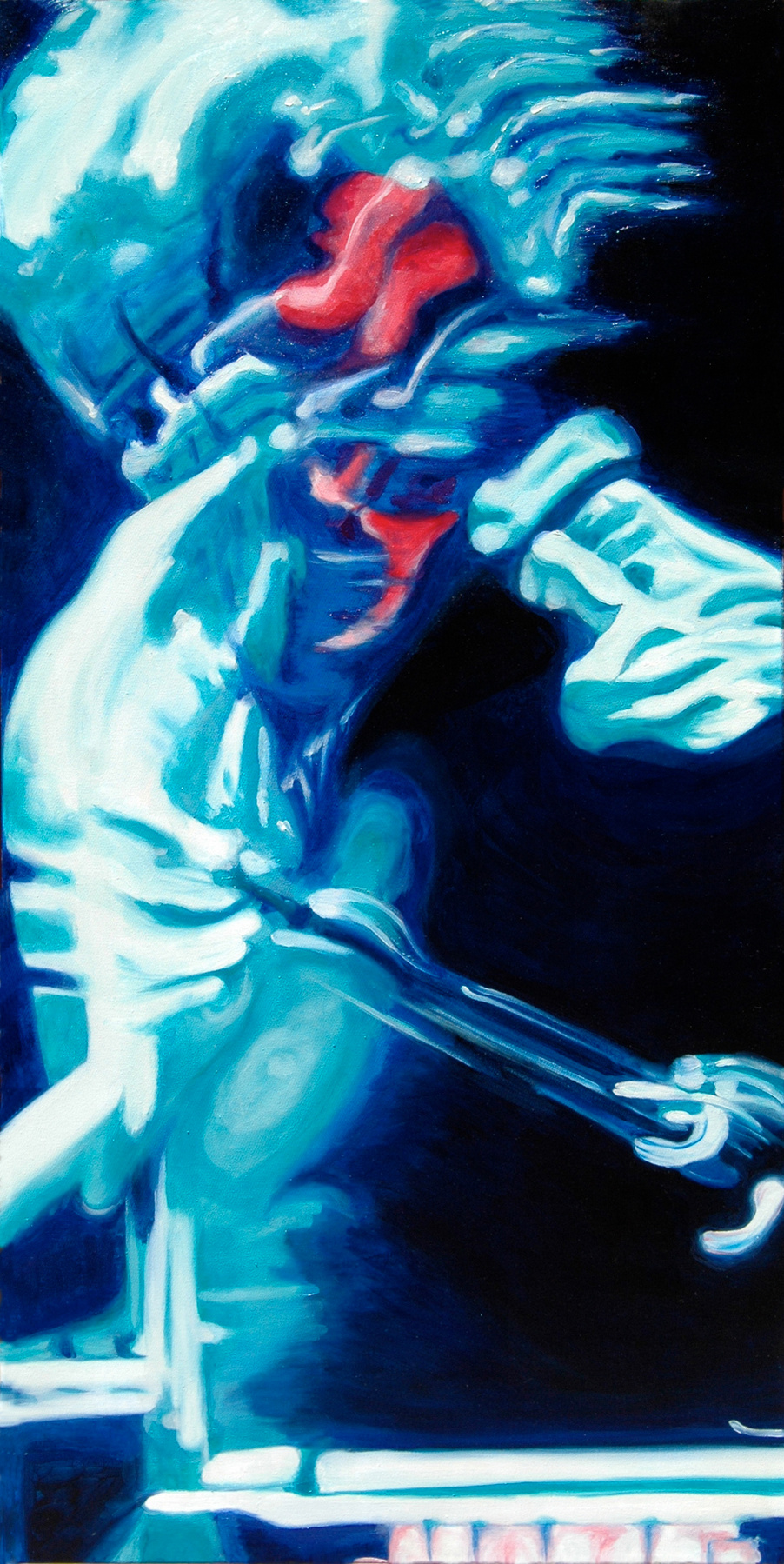 A 48” x 24” oil on canvas titled Cassandra Gemenai, created by Leigh Ann Williams - Hickey in 2009.
