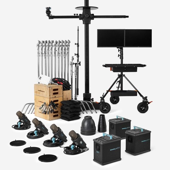 Los Angeles professional and affordable photo studio for photography and video production. Broncolor strobe and grip equipment package available for rent