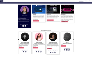 An image of the original Humber current website, highlighting an inconsistent layout with varying design elements and structure across different sections.