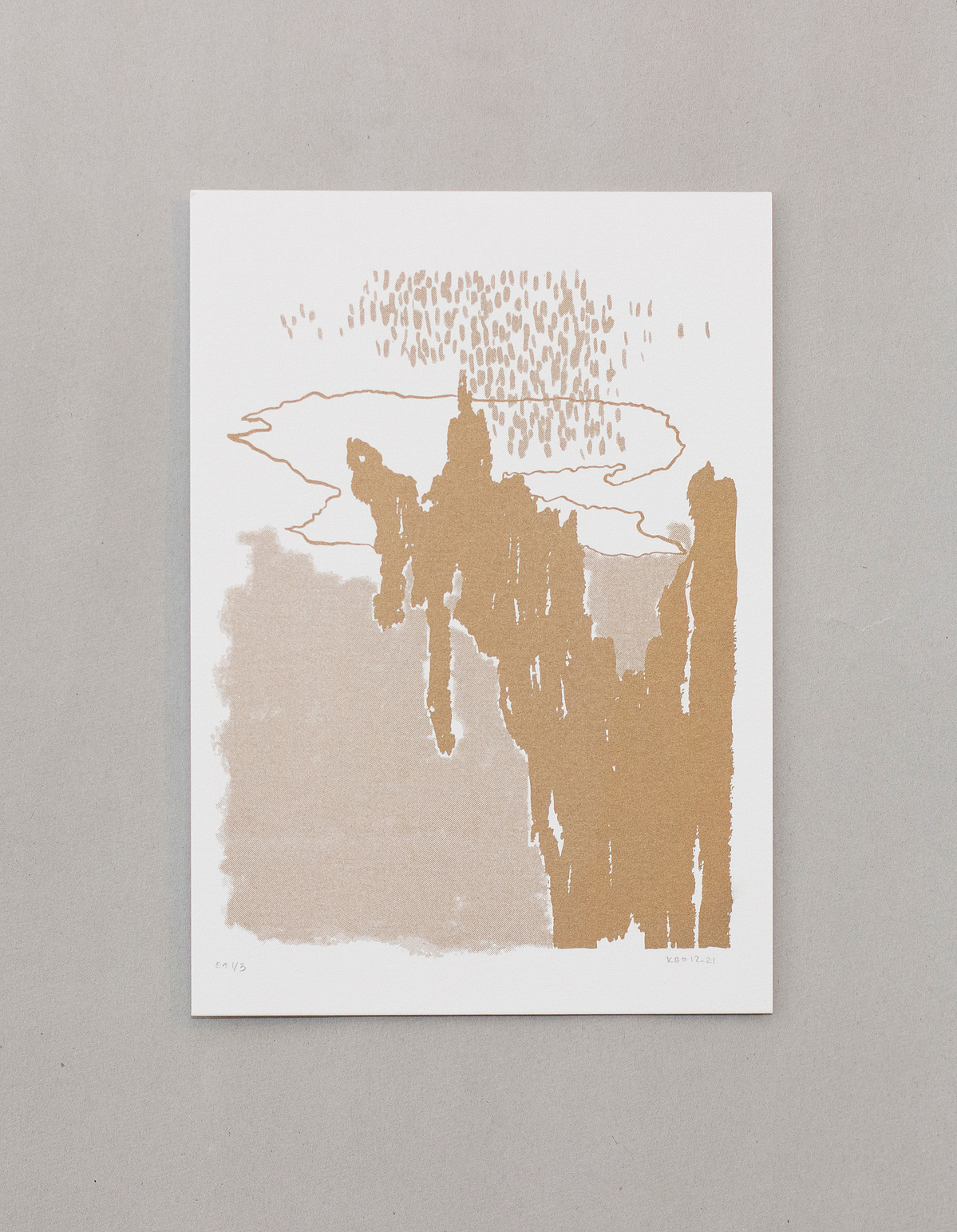 Golden landscapes
Art print of an illustration
Risograph print in metallic gold
Landscape drawing