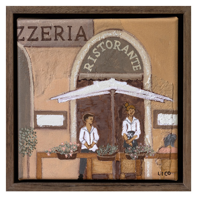 'Pizzeria' framed painting for your home by Marissa Lico.