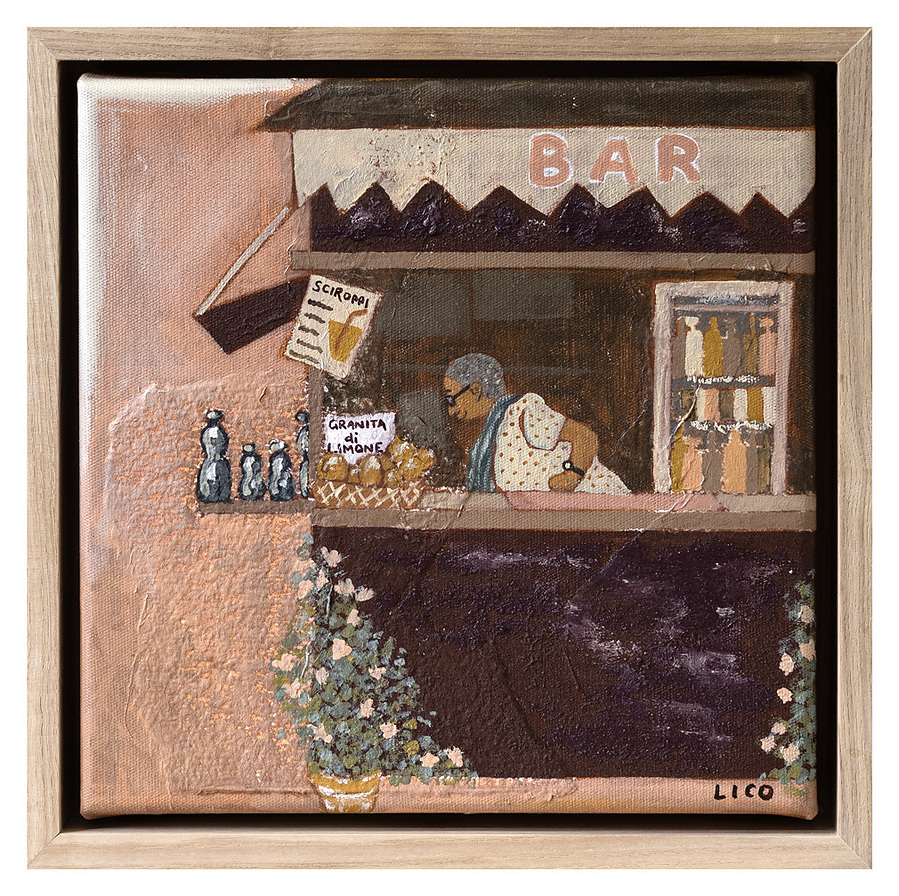 Nonna's Bar - an Italian artwork of bar in Italy with Nonna by Marissa Lico