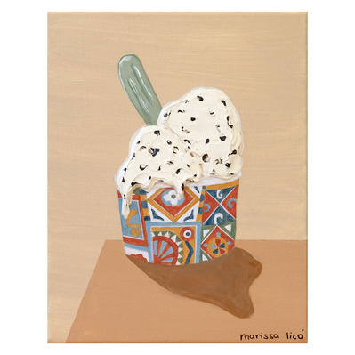 'Gelato Sicilia' painting of gelato for your home by Marissa Lico.