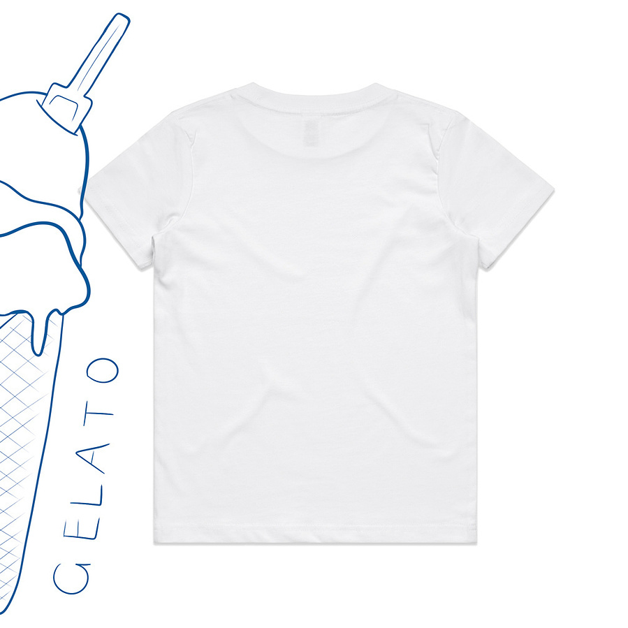 'Gelato' kids tee, Back Blu Blue, Marissa Lico, Bambini collection.