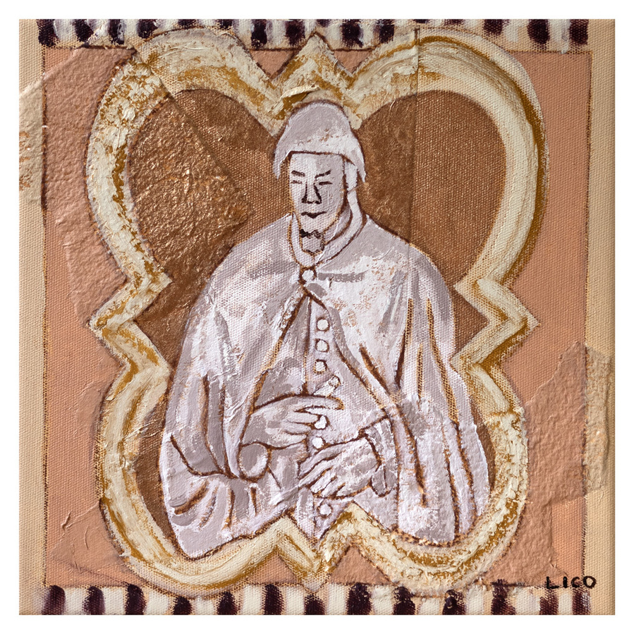 'Andrea Sculpture' wall art print Australia. Print of Andrea Orcagna on cathedral of Santa Maria del fiore in Florence, Italian art print for home gallery wall, free shipping, by Australian artist Marissa Lico.