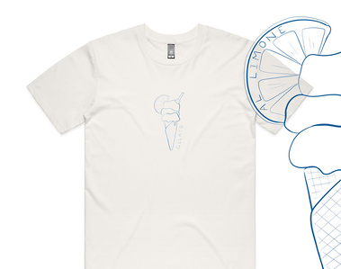 'Gelato' adults tee, Blu Blue, Marissa Lico, Bambini Collection.