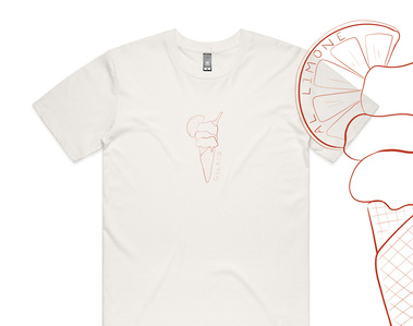 'Gelato' adults tee, Rosso Red, Marissa Lico, Bambini Collection.