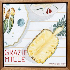 'Pranzo VIII', original painting of Italian food, by Australian Bathurst artist Marissa Lico.