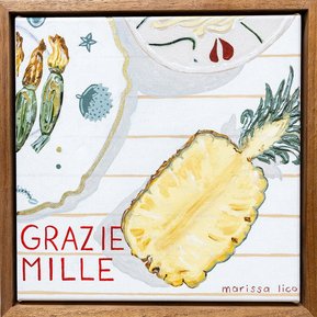 'Pranzo VIII', original painting of Italian food, by Australian Bathurst artist Marissa Lico.