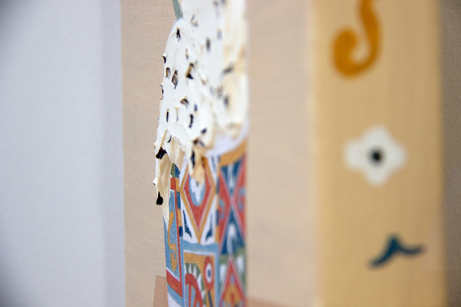 'Gelato Sicilia' texture details, original painting, Bambini collection, Australian artist Marissa Lico.