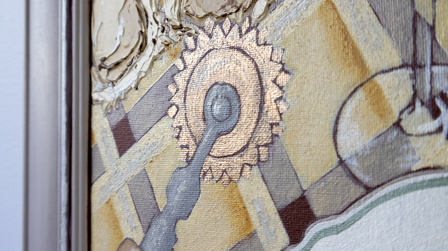Ravioli For One Italian painting pasta and wine by Marissa Lico