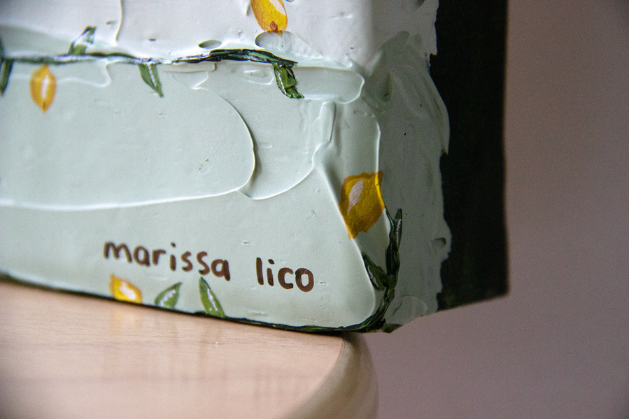 'Tanto Limone' original Italian painting, Bambini collection, Australian artist Marissa Lico.