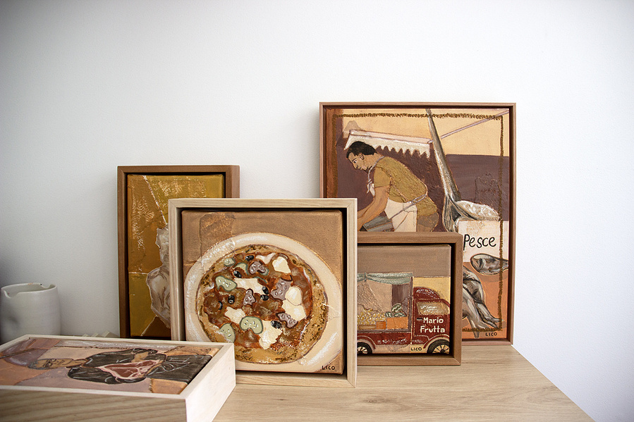 Florentine steak framed painting by artist Marissa Lico