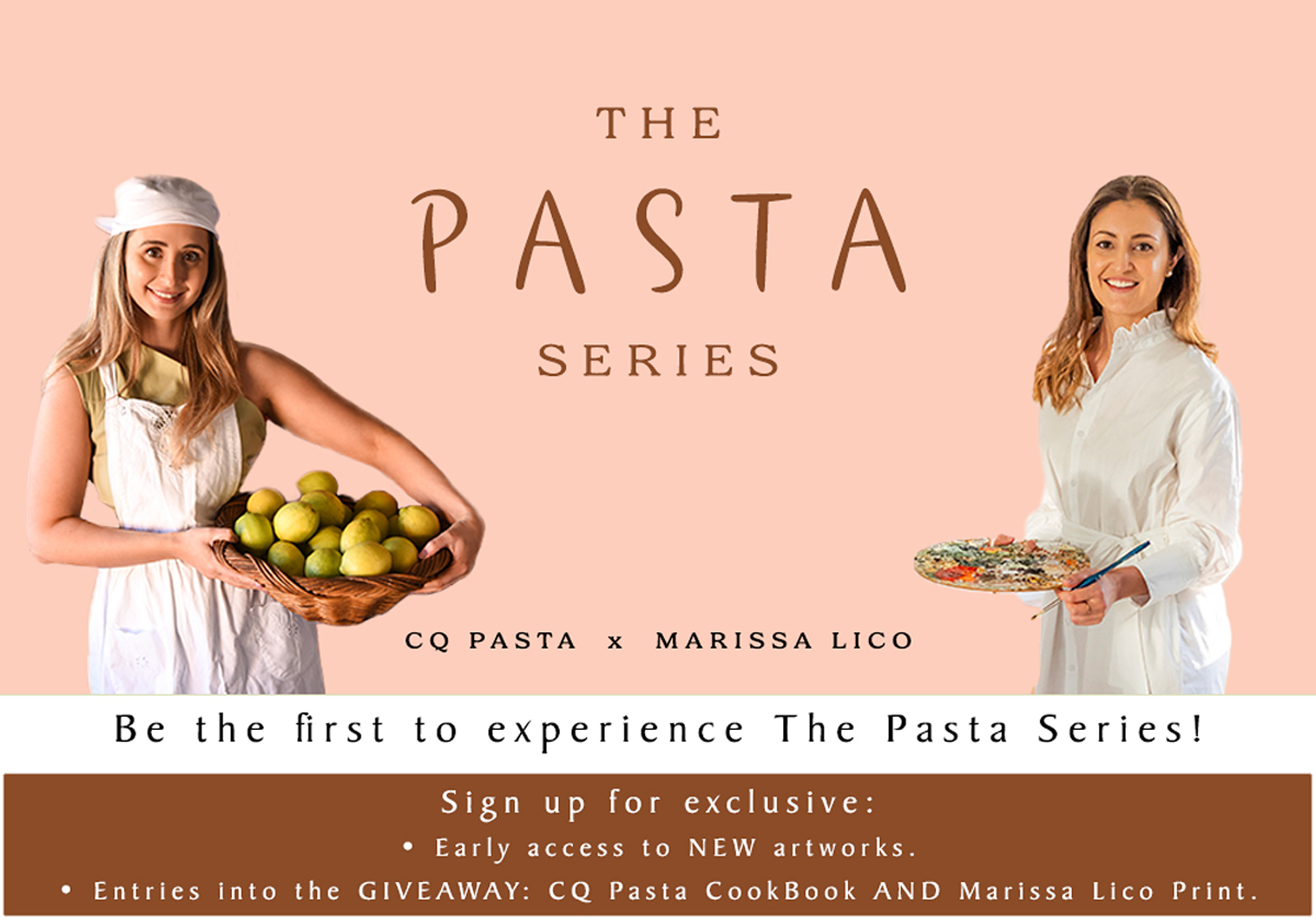 The Pasta Series by Marissa Lico and CQ Pasta, new artworks and pasta demonstrations