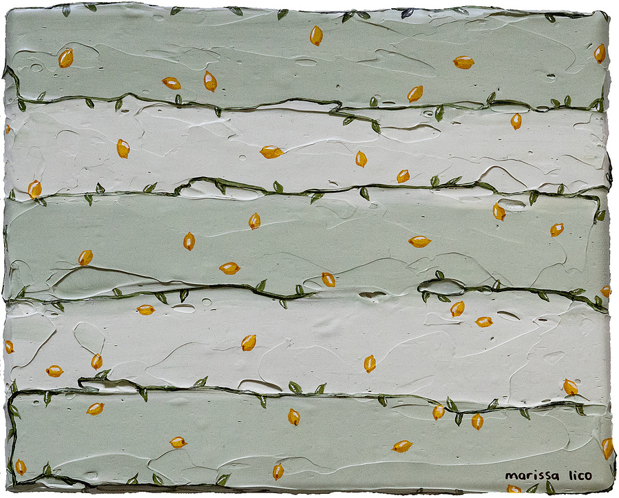 'Tanto Limone' original painting, Bambini collection, Australian artist Marissa Lico.