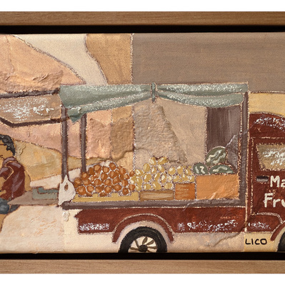 'Mario's Fruit' framed painting for your home by Marissa Lico.