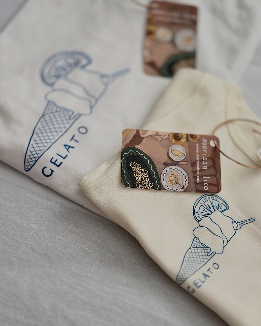 'Gelato' Adults Tee gelato blue t-shirt by Marissa Lico