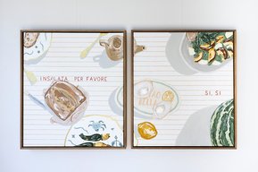 'Pranzo III'. The Pranzo Collection of original paintings by Australian Bathurst artist Marissa Lico.
