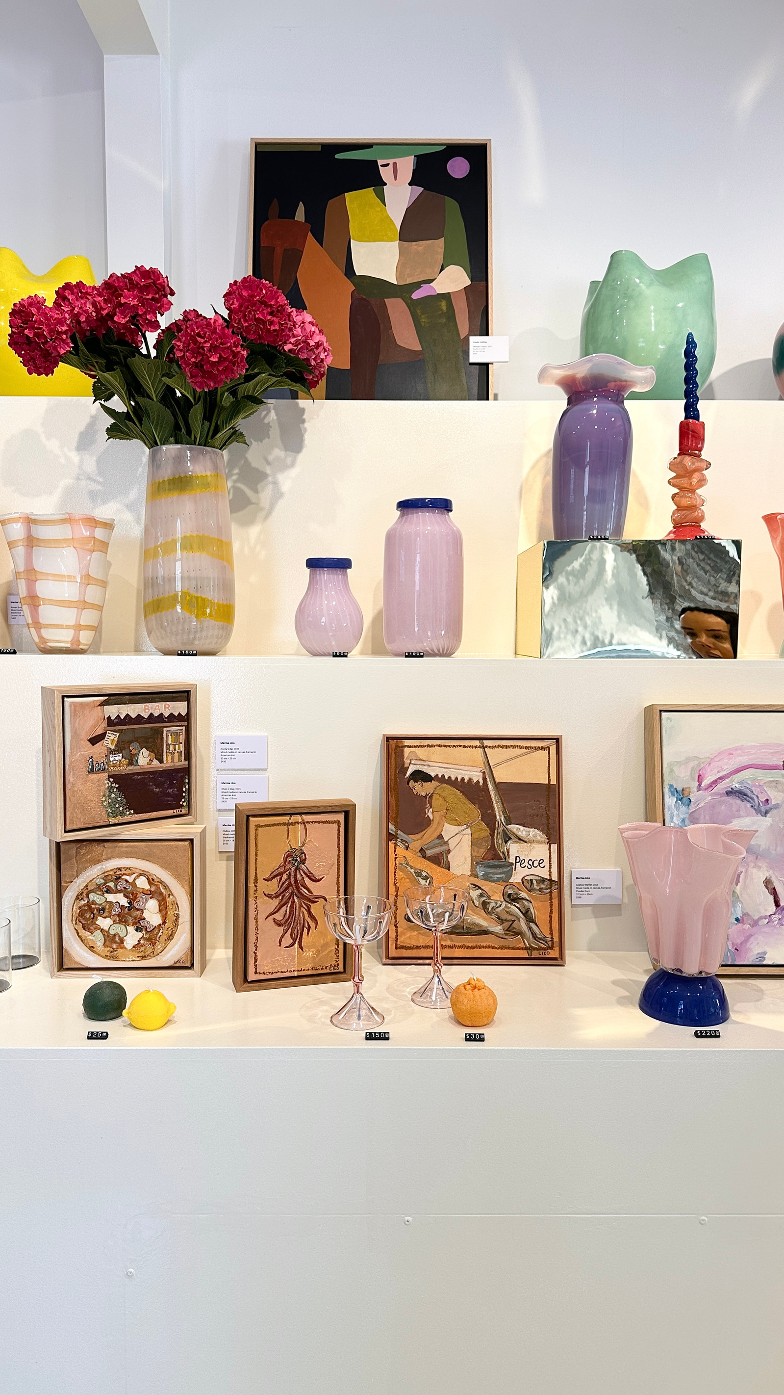 Framed Italian paintings by Marissa Lico at Ben David Surry Hills.