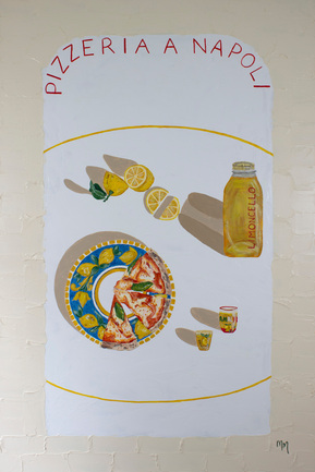 'Pizzeria a Napoli' from the Limone collection by Australian Artist Marissa Lico.