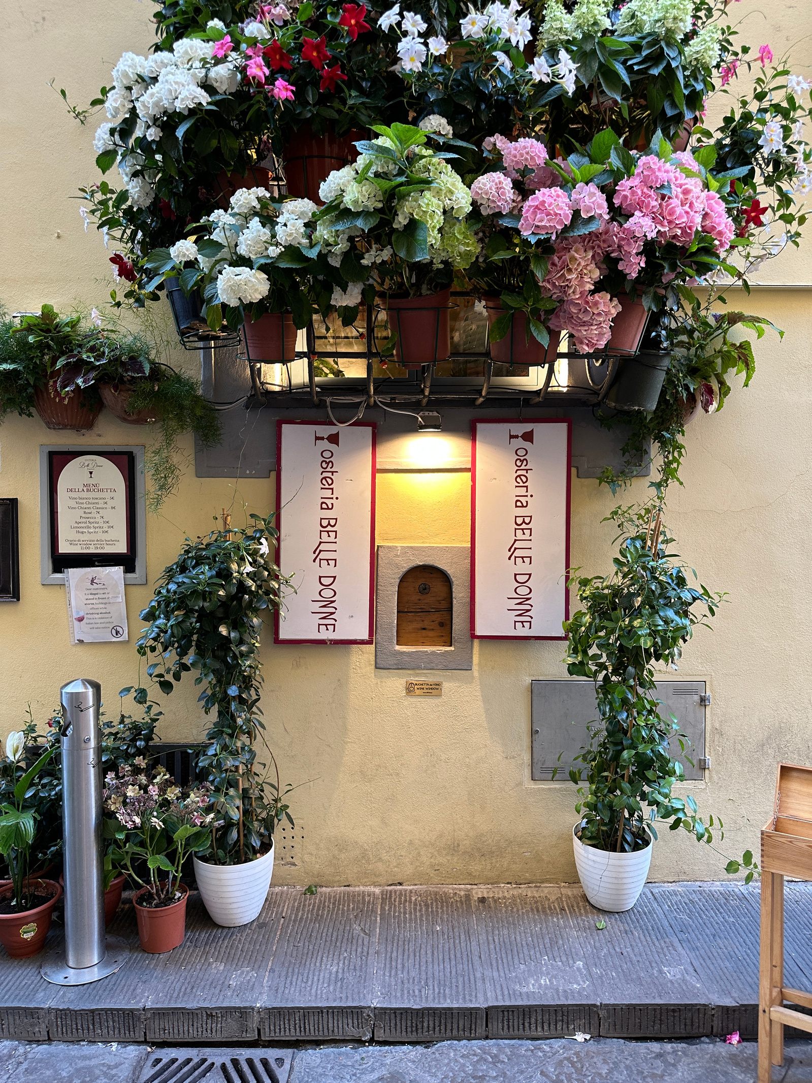 wine window in Florence Italy, Marissa Lico.