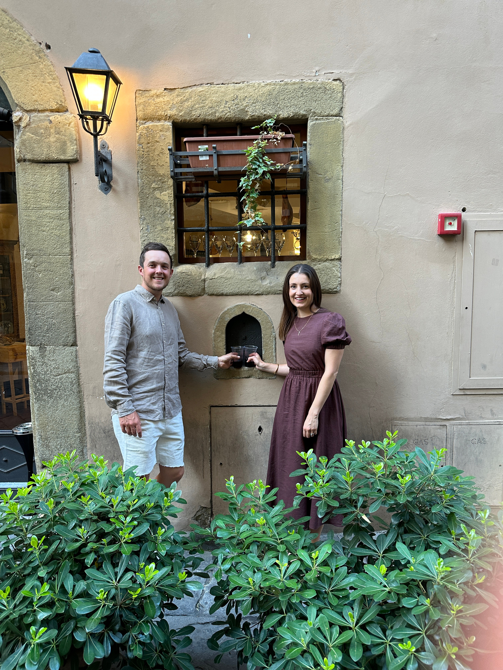 wine window in Florence Italy, Marissa Lico.