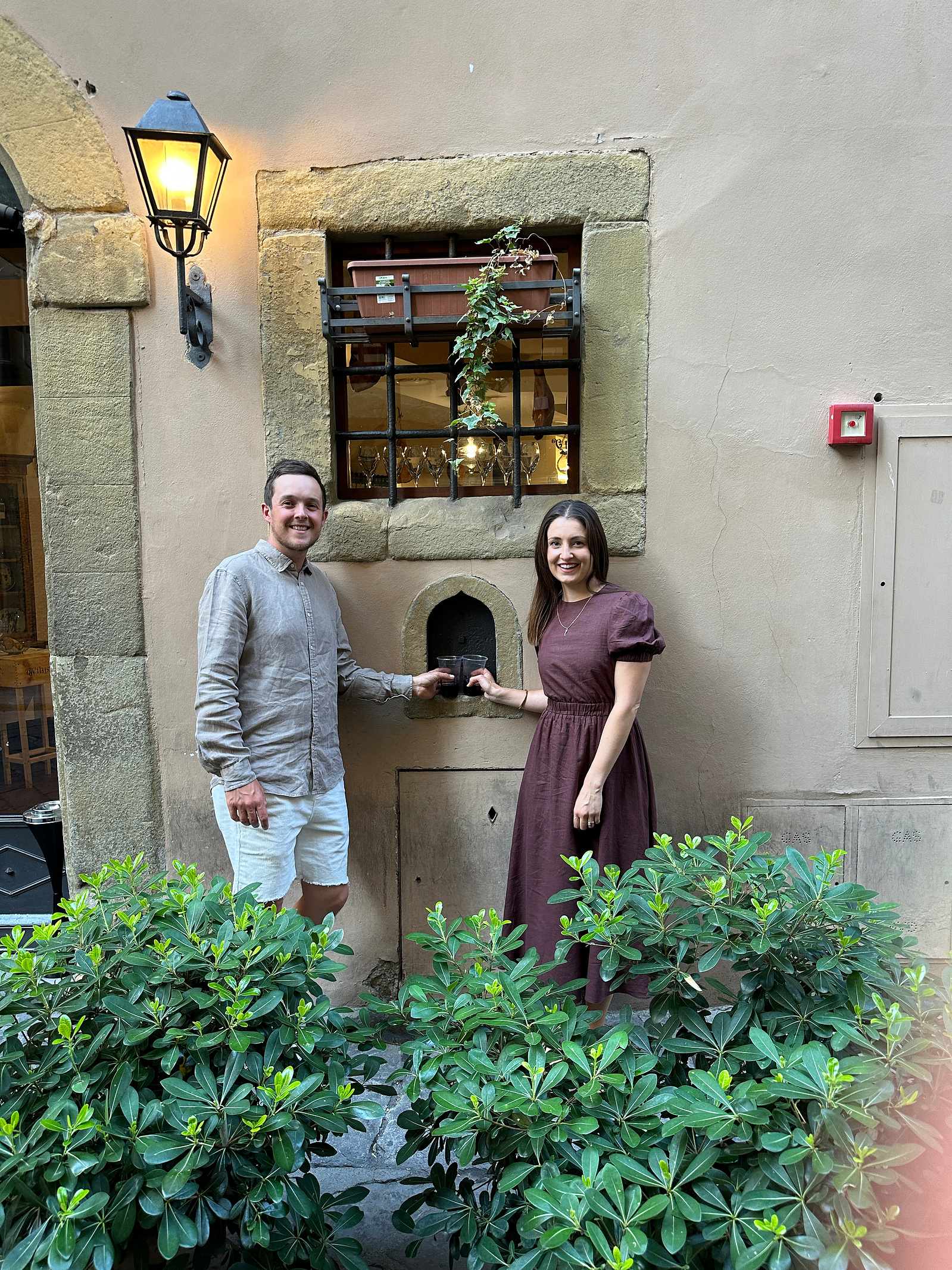 wine window in Florence Italy, Marissa Lico.