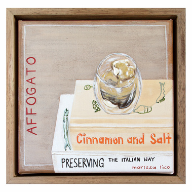 'Sabato' (Sunday - Affogato) Painting of Italian food, comfort Food Exhibition at The Toowoomba Gallery by Australian Artist Marissa Lico.