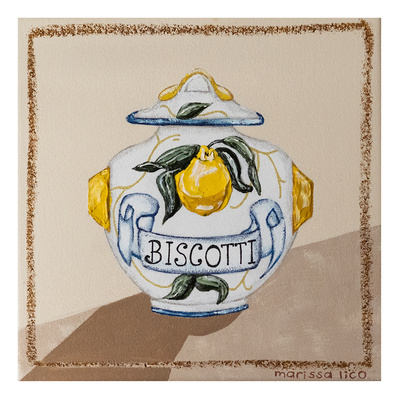 'Biscotti' from the 'Lo Shop' series of works. High quality reproduction prints of original paintings by Australian Artist Marissa Lico