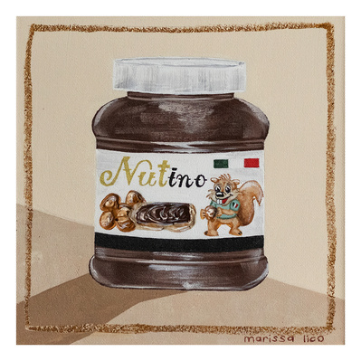 'Nutino' wall art print Australia. Italian print of food, free shipping, by Australian artist Marissa Lico.