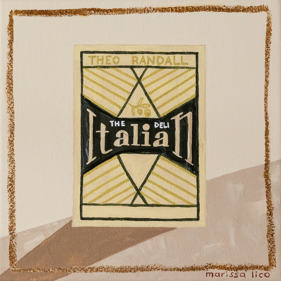 'Italian' original painting from the Lo Shop series of works by Australian Artist Marissa Lico.